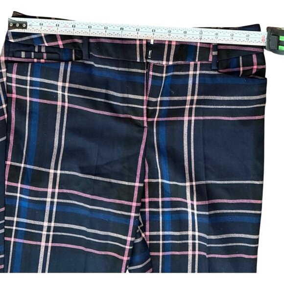 Timeless Elegance: Navy Plaid High-Waisted Trouser NY & Co & Avenue - Picture 11 of 14